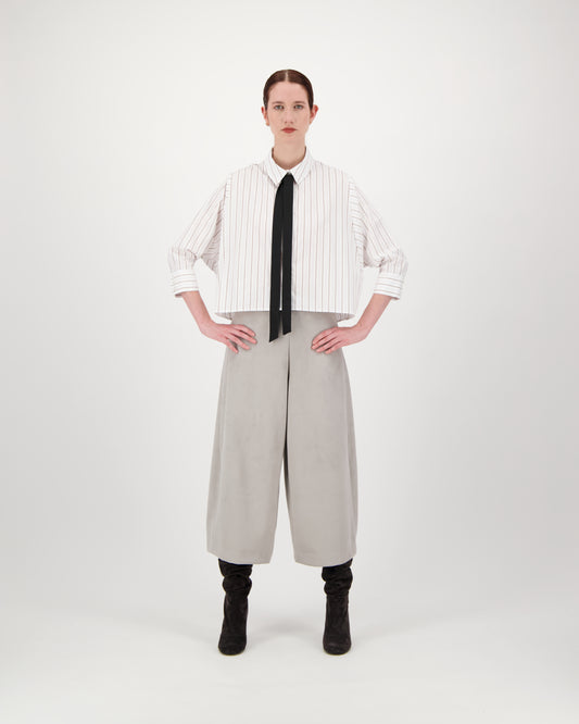 Blouse ANNA - striped brown/camel