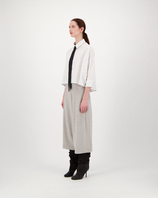 Blouse ANNA - striped brown/camel