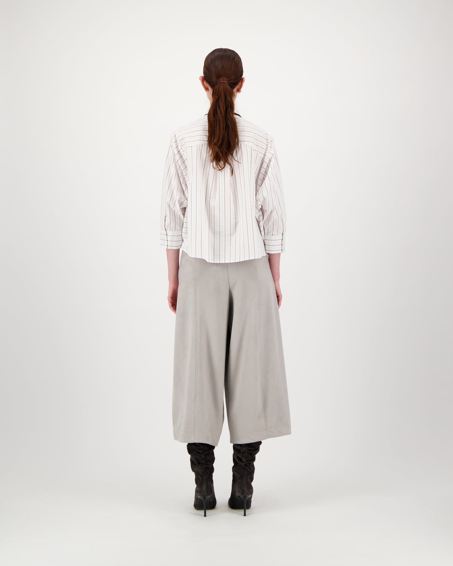 Blouse ANNA - striped brown/camel
