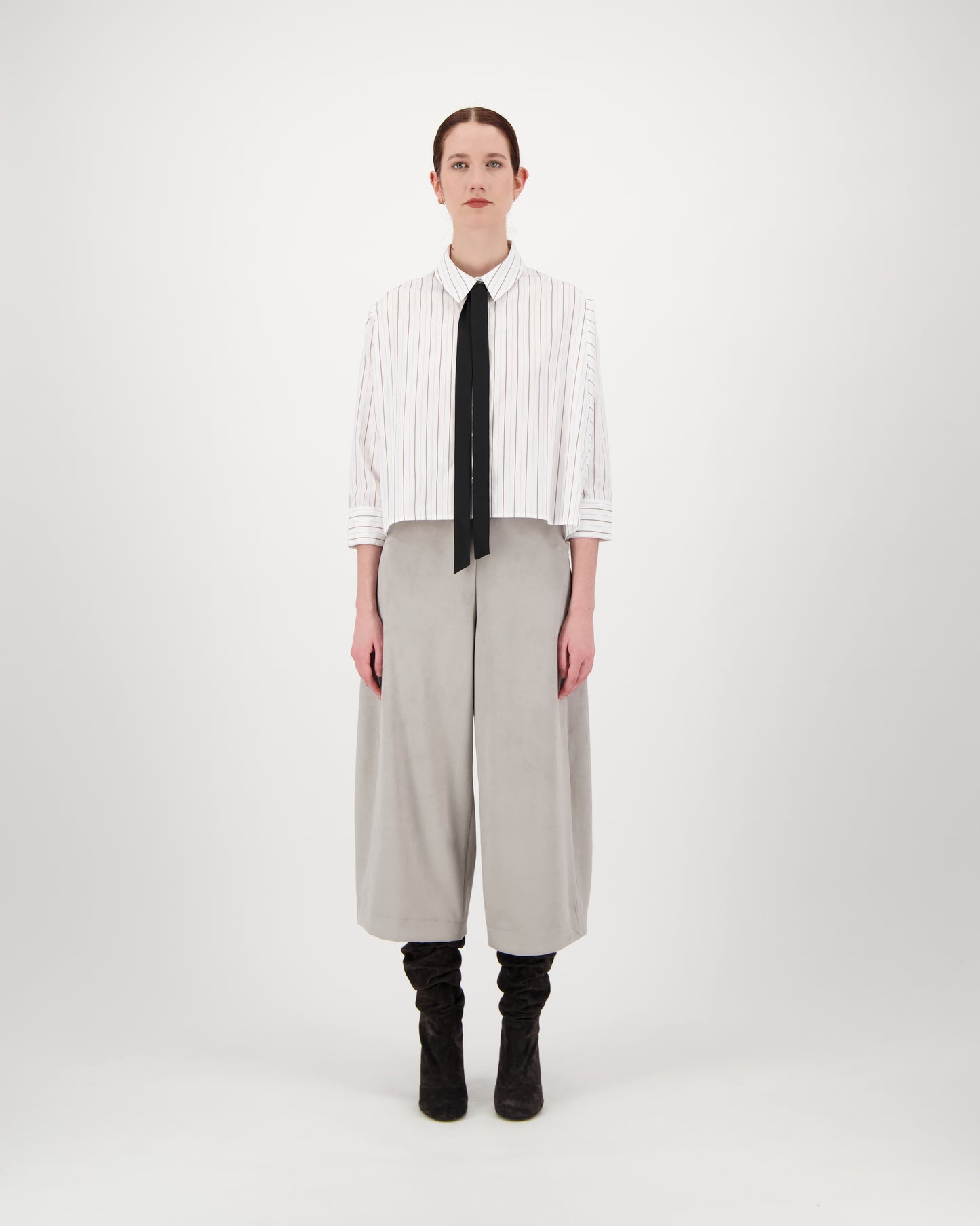 Blouse ANNA - striped brown/camel