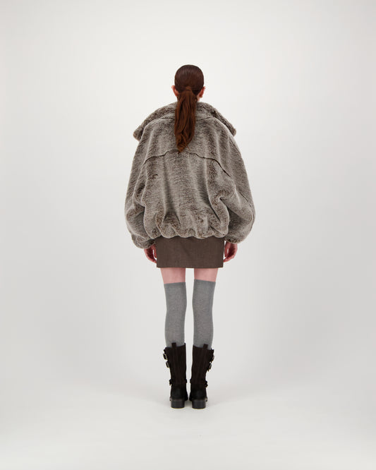 Jacket CLARK - eco fur brown