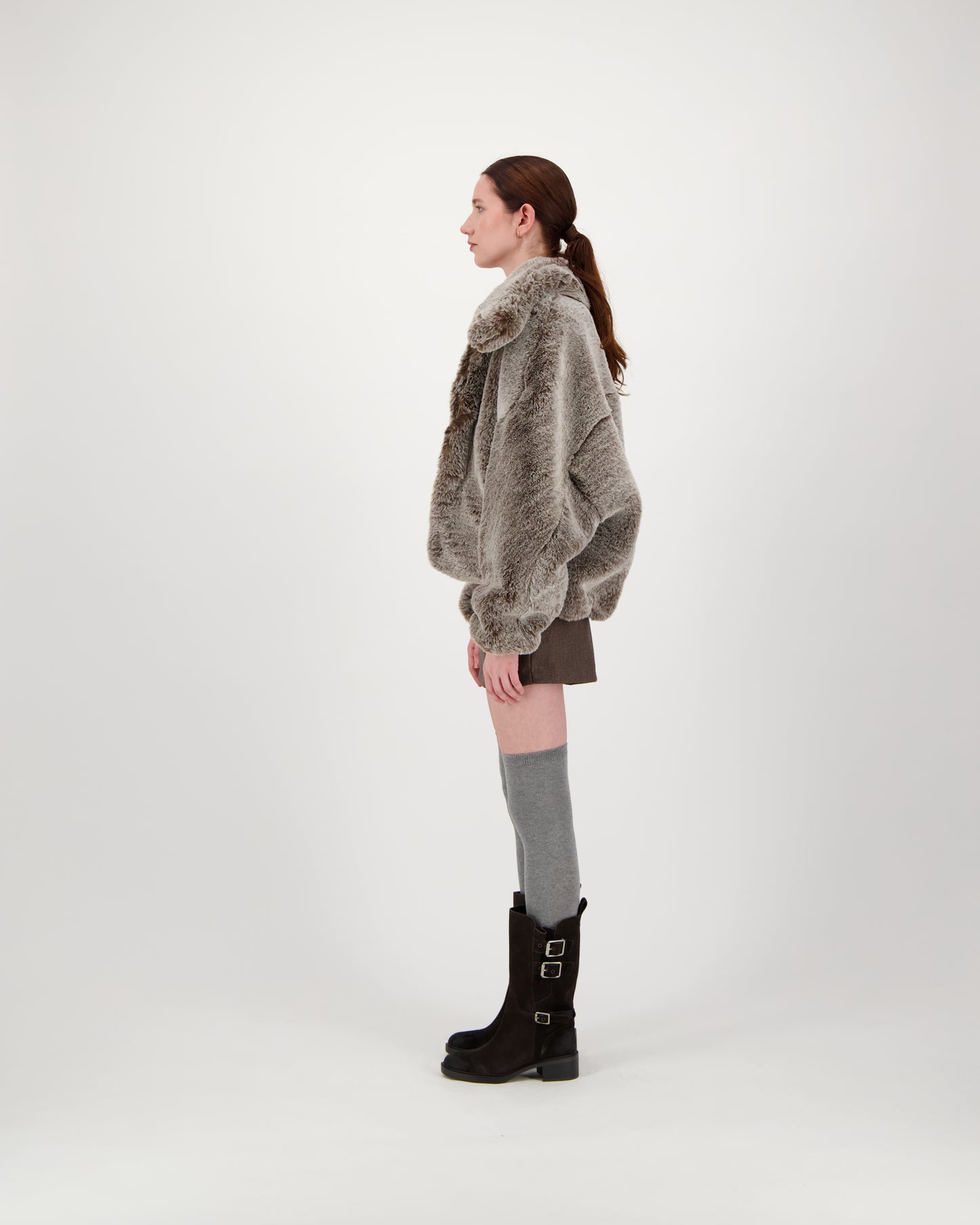 Jacket CLARK - eco fur brown