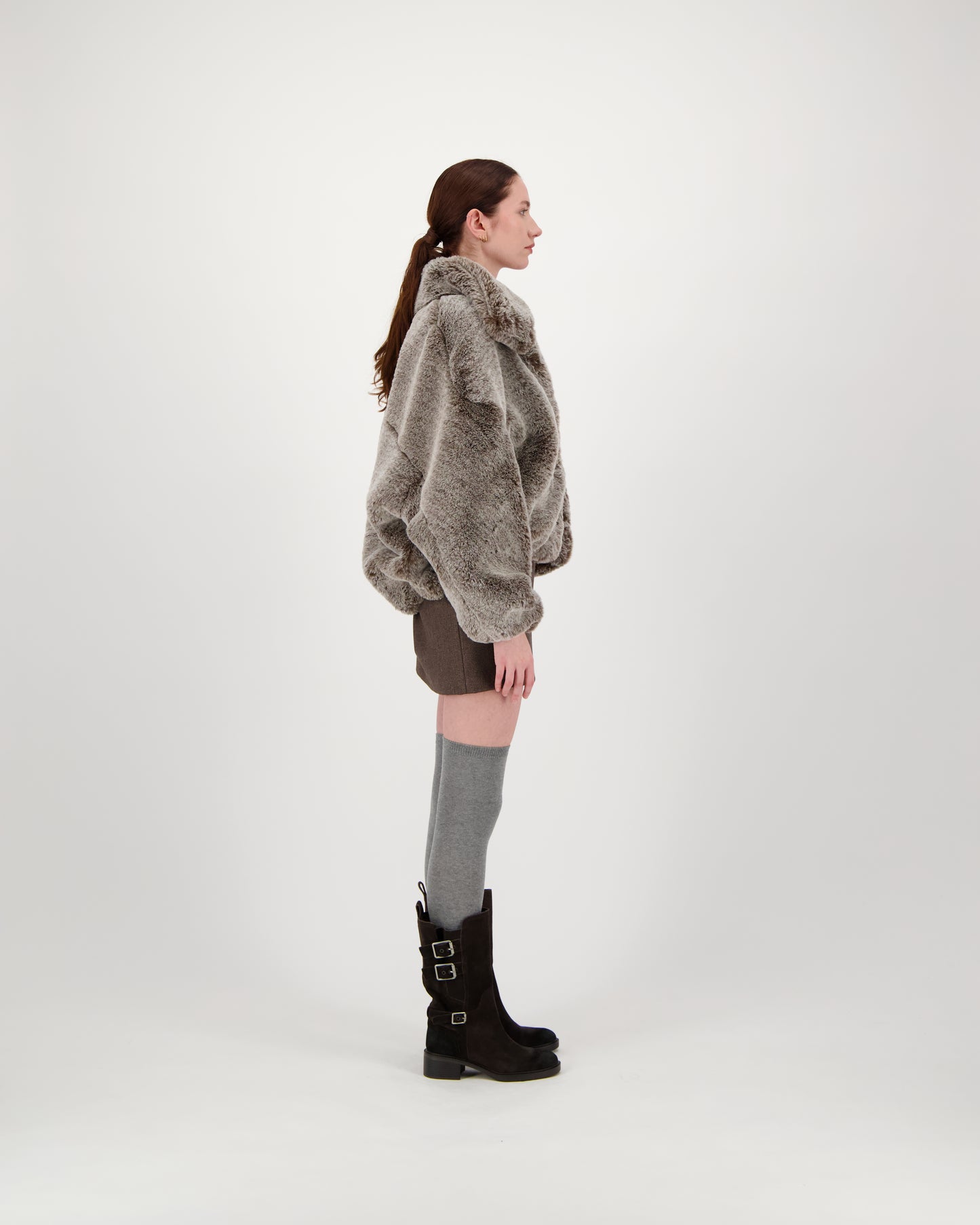 Jacket CLARK - eco fur brown