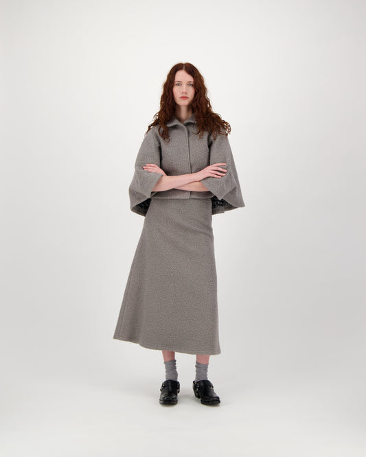 Blouse/vest VALONIA - grey bouclé