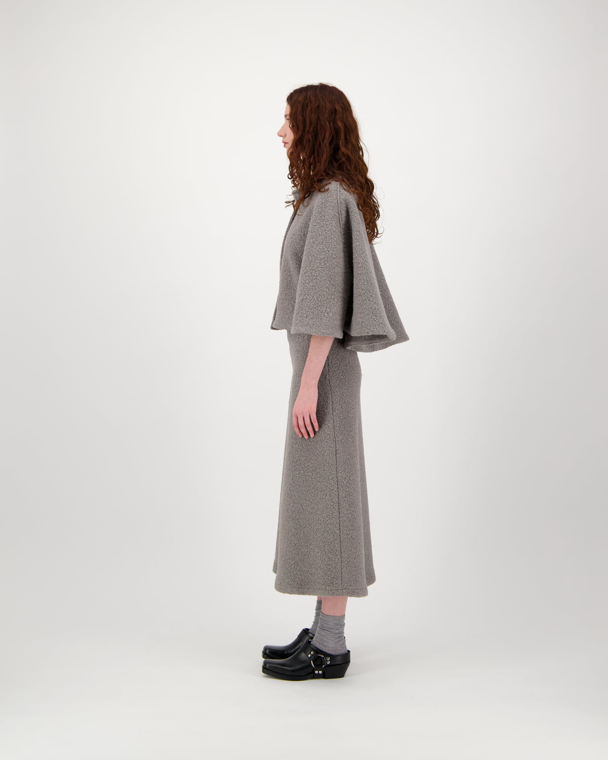 Skirt SKIA - grey bouclé