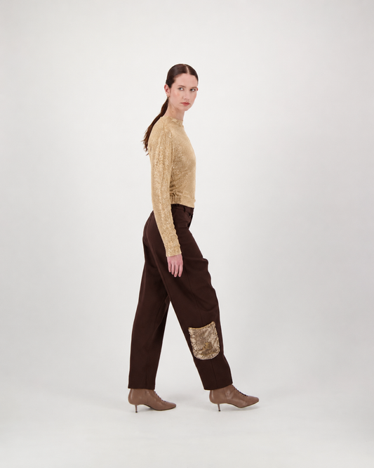 Top CARLOTTA - gold