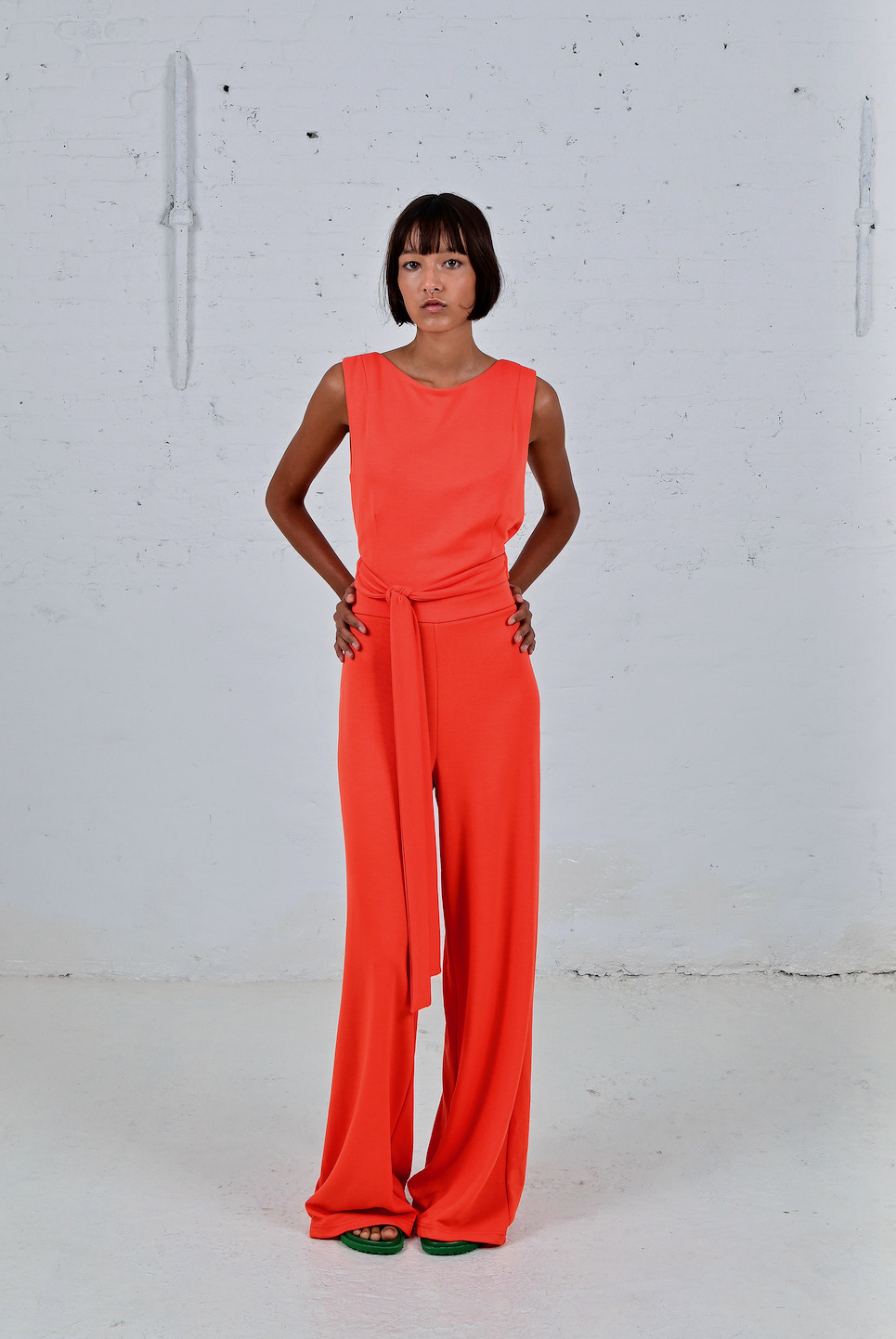 Hanna Jumpsuit - Red Eco Lyocell - FAM the label
