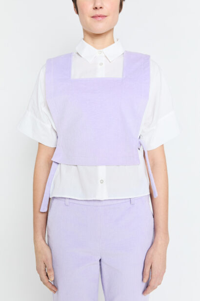 Alaia top - purple corduroy