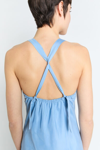 Aiki dress - blue silk cupro